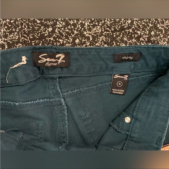 Green Skinny Seven7 Jeans  - Picture 4 of 10